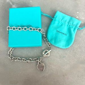 AUTHENTIC Return To Tiffany Heart Tag Toggle Necklace